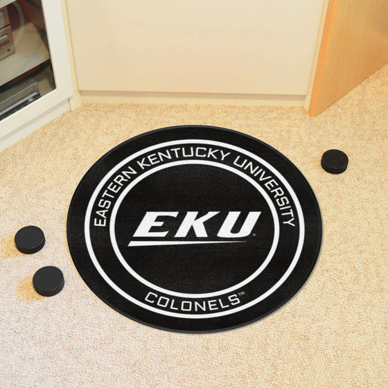 Eastern Kentucky Hockey Puck Rug - 27in. Diameter