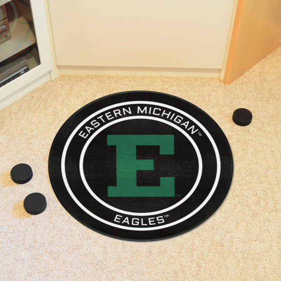 Eastern Michigan Hockey Puck Rug - 27in. Diameter