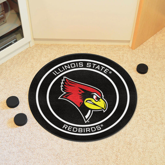 Illinois State Hockey Puck Rug - 27in. Diameter