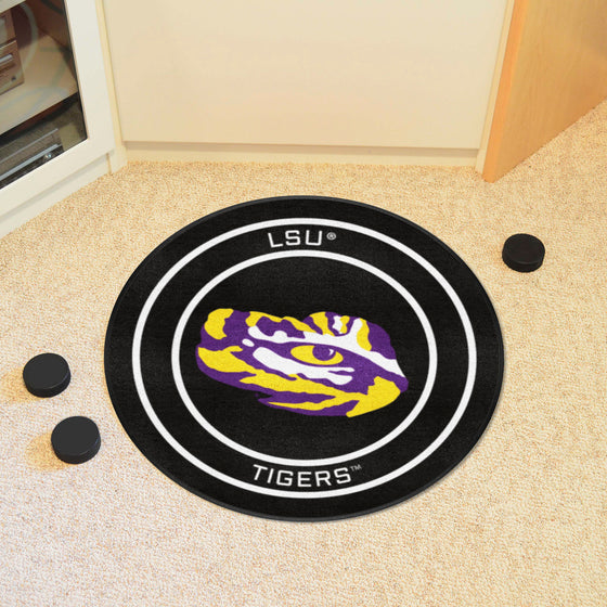 LSU Hockey Puck Rug - 27in. Diameter