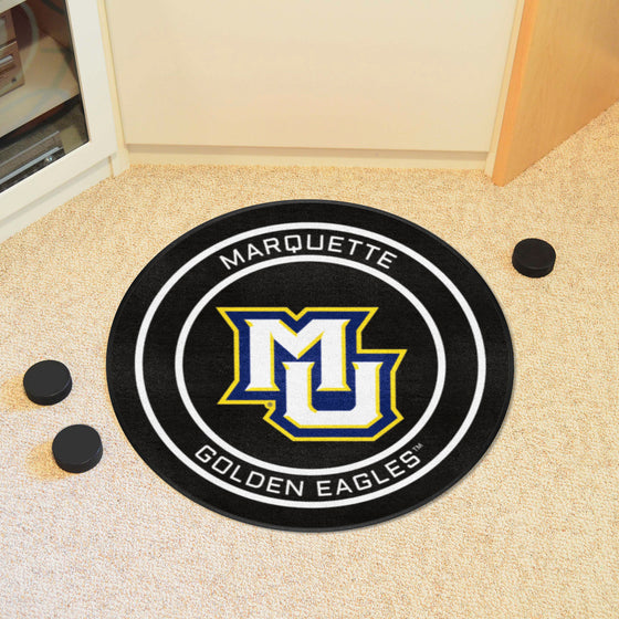 Marquette Hockey Puck Rug - 27in. Diameter