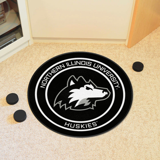 Northern Illinois Hockey Puck Rug - 27in. Diameter