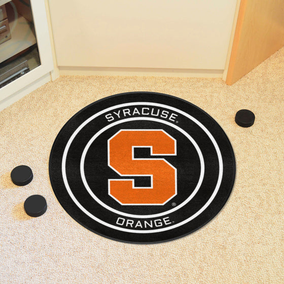 Syracuse Hockey Puck Rug - 27in. Diameter