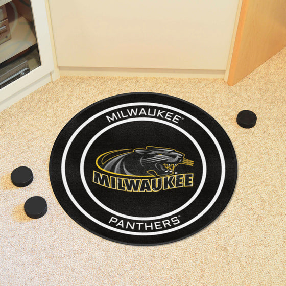 Wisconsin-Milwaukee Hockey Puck Rug - 27in. Diameter