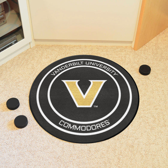 Vanderbilt Hockey Puck Rug - 27in. Diameter