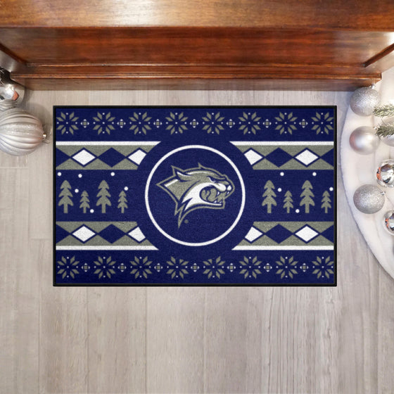 New Hampshire Wildcats Holiday Sweater Starter Mat Accent Rug - 19in. x 30in.