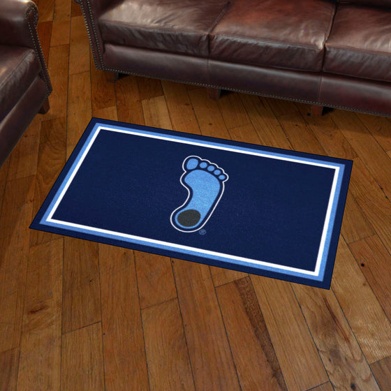 North Carolina Tar Heels 3ft. x 5ft. Plush Area Rug, Tar Heel Logo