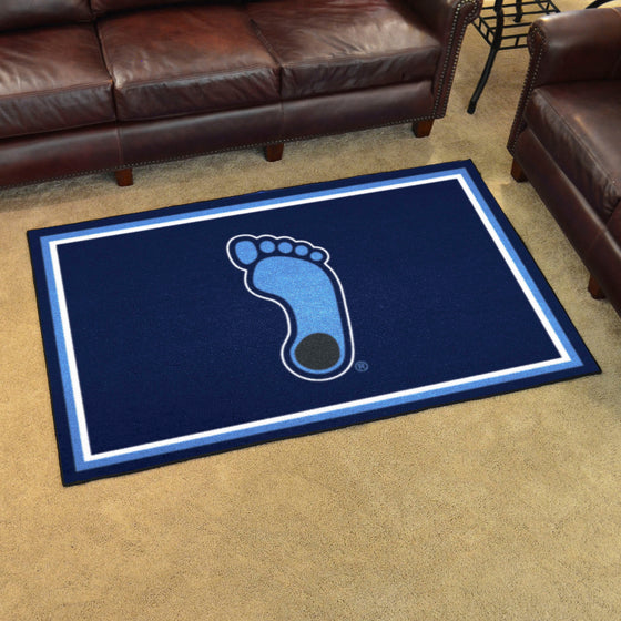 North Carolina Tar Heels 4ft. x 6ft. Plush Area Rug, Tar Heel Logo