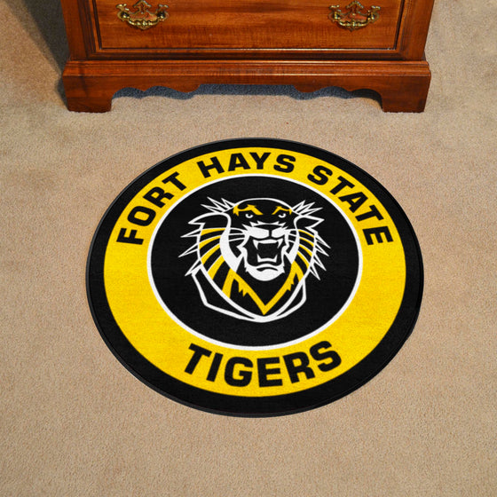 Fort Hays State Tigers Roundel Rug - 27in. Diameter