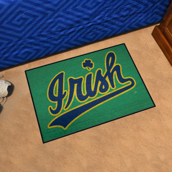 Notre Dame Starter Mat Accent Rug - 19in. x 30in. Slogan Design