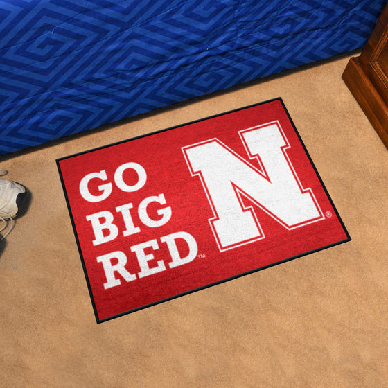 Nebraska Cornhuskers Starter Mat Accent Rug - 19in. x 30in. Slogan Starter Mat