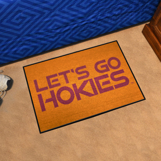 Virginia Tech Hokies Starter Mat Accent Rug - 19in. x 30in. Slogan Starter Mat