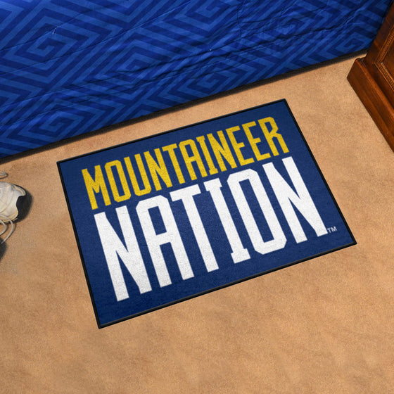 West Virginia Mountaineers Starter Mat Accent Rug - 19in. x 30in. Slogan Starter Mat