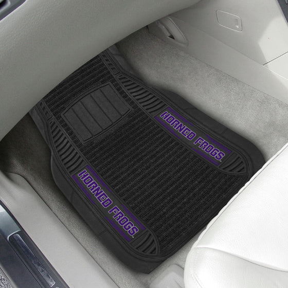 TCU Horned Frogs 2 Piece Deluxe Car Mat Set