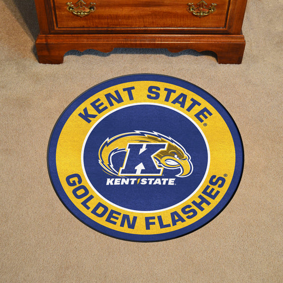 Kent State Golden Flashes Roundel Rug - 27in. Diameter