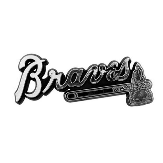 Atlanta Braves Molded Chrome Plastic Emblem