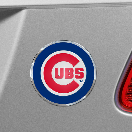 Chicago Cubs Heavy Duty Aluminum Embossed Color Emblem