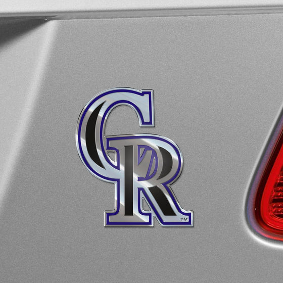 Colorado Rockies Heavy Duty Aluminum Embossed Color Emblem