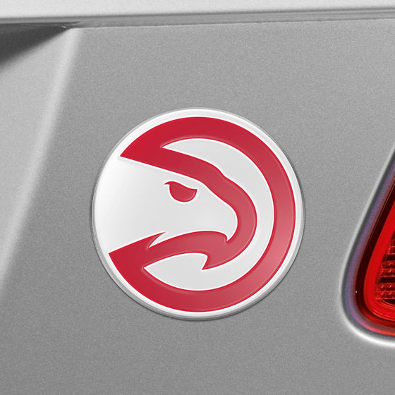 Atlanta Hawks Heavy Duty Aluminum Embossed Color Emblem