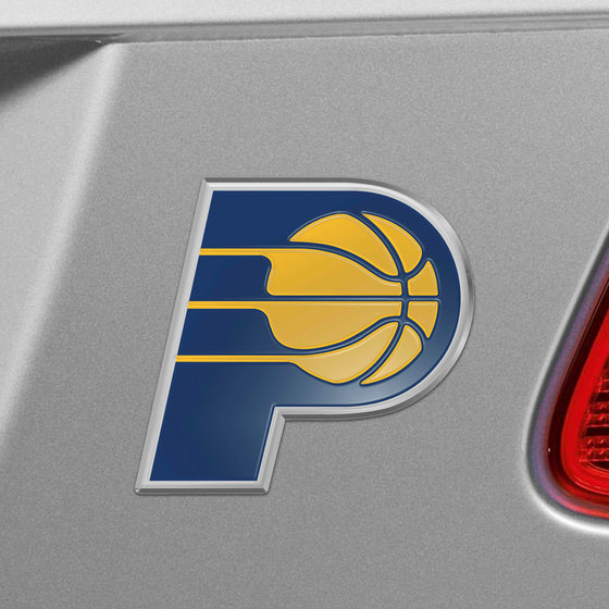 Indiana Pacers Heavy Duty Aluminum Embossed Color Emblem