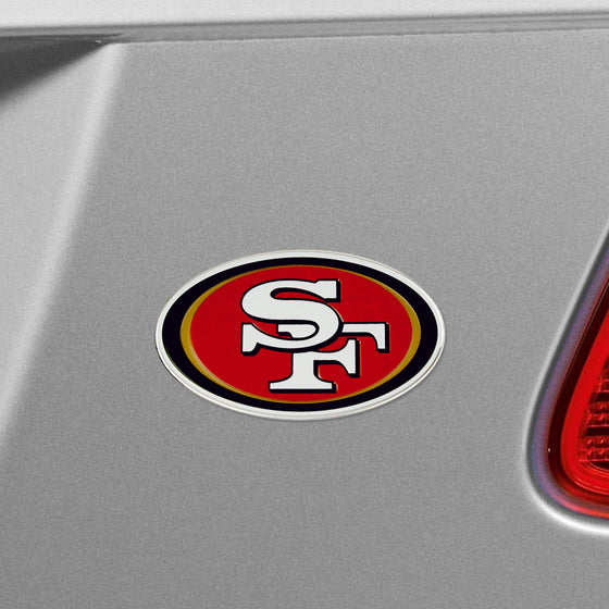 San Francisco 49ers Heavy Duty Aluminum Embossed Color Emblem