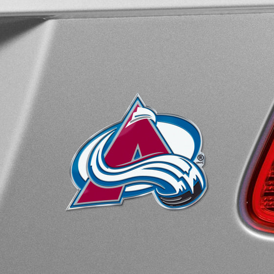 Colorado Avalanche Heavy Duty Aluminum Embossed Color Emblem