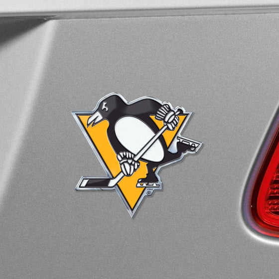 Pittsburgh Penguins Heavy Duty Aluminum Embossed Color Emblem