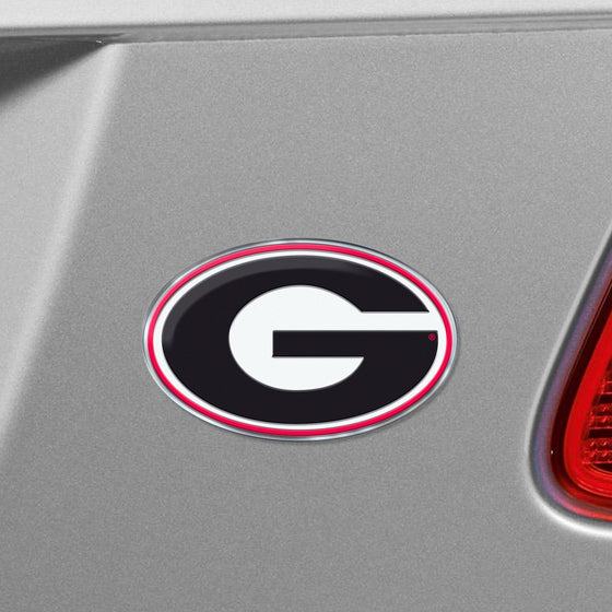 Georgia Bulldogs Heavy Duty Aluminum Embossed Color Emblem