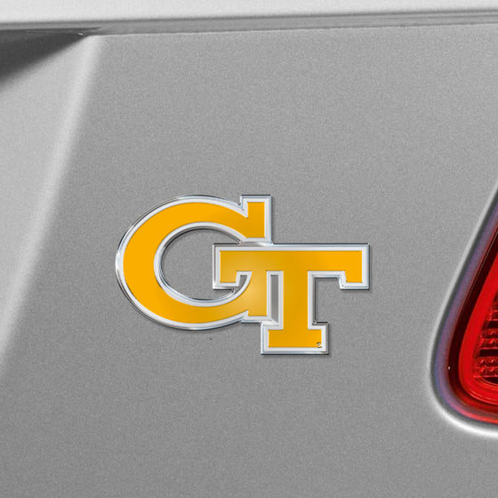 Georgia Tech Yellow Jackets Heavy Duty Aluminum Embossed Color Emblem