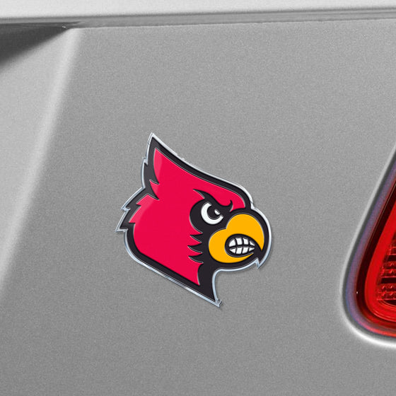 Louisville Cardinals Heavy Duty Aluminum Embossed Color Emblem