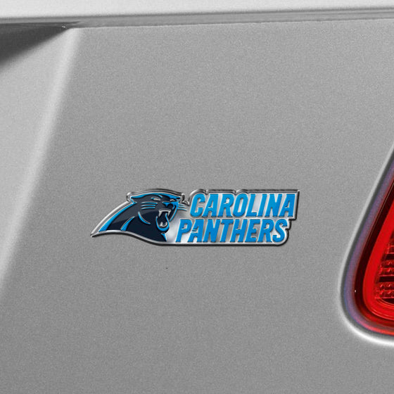 Carolina Panthers Heavy Duty Aluminum Embossed Color Emblem - Alternate