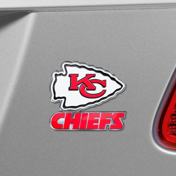 Kansas City Chiefs Heavy Duty Aluminum Embossed Color Emblem - Alternate
