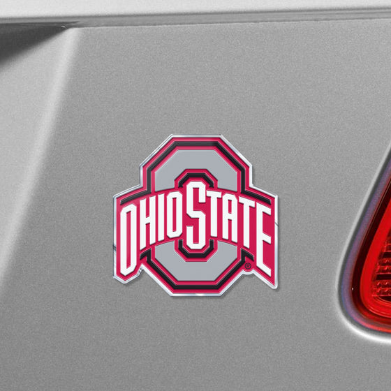 Ohio State Buckeyes Heavy Duty Aluminum Embossed Color Emblem - Alternate