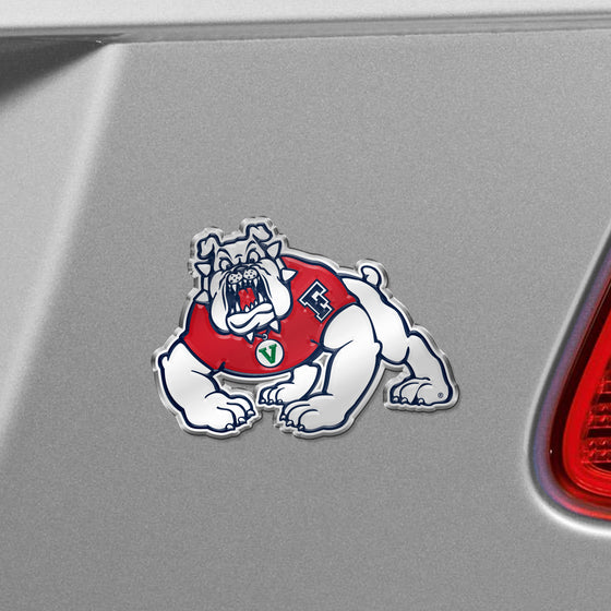 Fresno State Bulldogs Heavy Duty Aluminum Embossed Color Emblem - Alternate