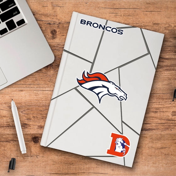 Denver Broncos 3 Piece Decal Sticker Set