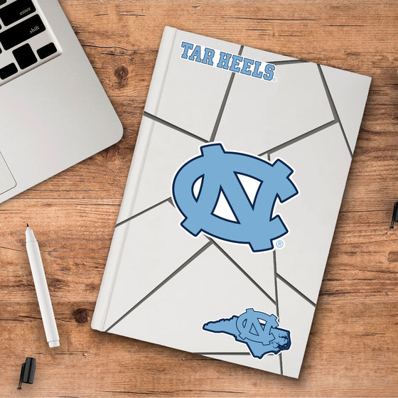 North Carolina Tar Heels 3 Piece Decal Sticker Set