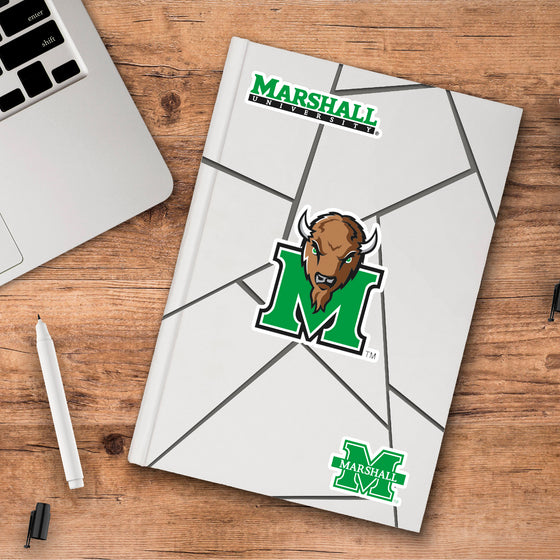 Marshall Thundering Herd 3 Piece Decal Sticker Set