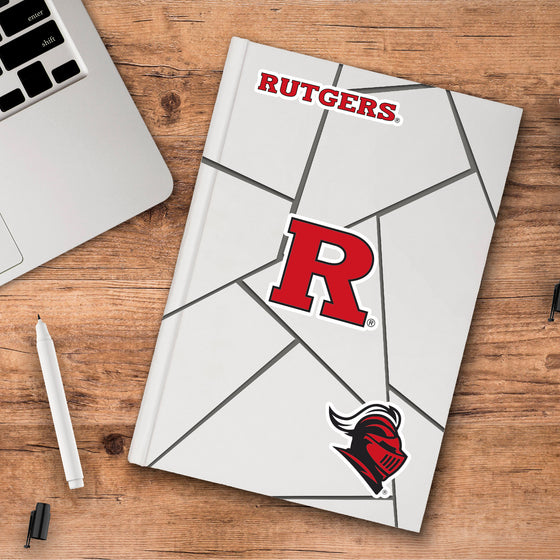 Rutgers Scarlett Knights 3 Piece Decal Sticker Set