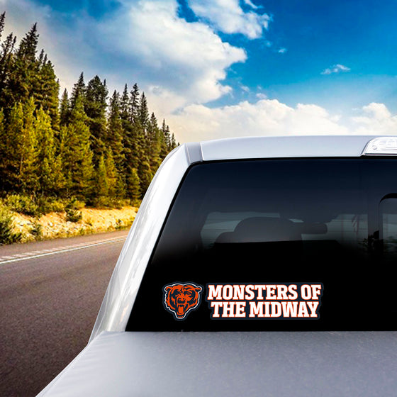 Chicago Bears 2 Piece Team Slogan Decal Sticker Set