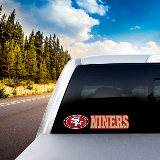 San Francisco 49ers 2 Piece Team Slogan Decal Sticker Set