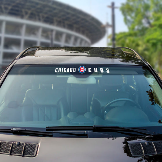 Chicago Cubs Sun Stripe Windshield Decal 3.25 in. x 34 in.