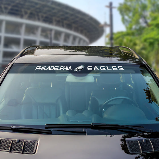 Philadelphia Eagles Sun Stripe Windshield Decal 3.25 in. x 34 in.