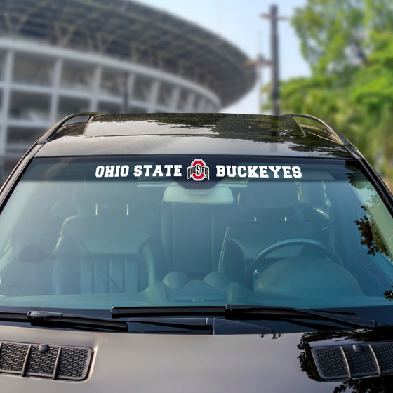 Ohio State Buckeyes Sun Stripe Windshield Decal 3.25 in. x 34 in.