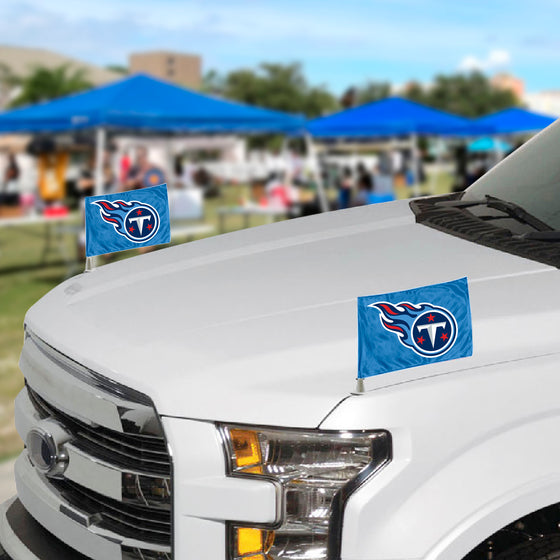 Tennessee Titans Ambassador Car Flags - 2 Pack Mini Auto Flags, 4in X 6in
