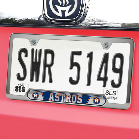 Houston Astros Embossed License Plate Frame, 6.25in x 12.25in