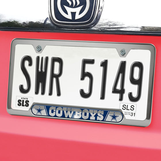 Dallas Cowboys Embossed License Plate Frame, 6.25in x 12.25in