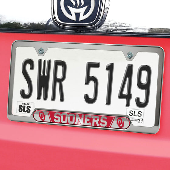 Oklahoma Sooners Embossed License Plate Frame, 6.25in x 12.25in