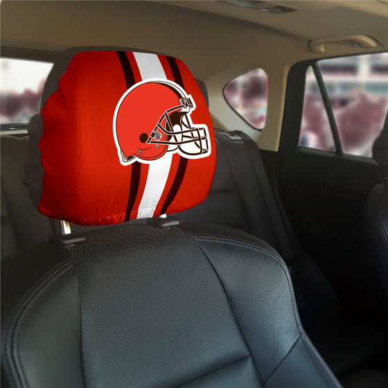 Cleveland Browns Printed Head Rest Cover Set - 2 Pieces