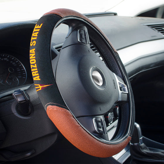 Arizona State Sun Devils Football Grip Steering Wheel Cover 15" Diameter