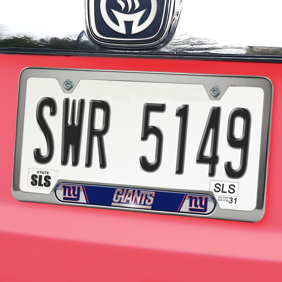 New York Giants Embossed License Plate Frame, 6.25in x 12.25in
